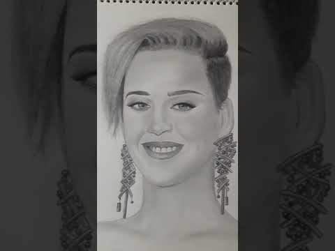 I tried to draw Katy Perry's sketch | #shorts #sketchart