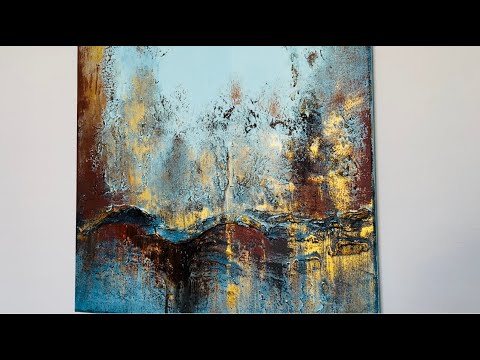 Amazing Textured Abstract Painting with my own color mix. #abstractpainting #texturedpainting #art