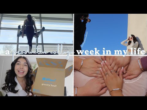 a productive college week in my life at sjsu! | classes, working out, photoshoots, & PINK event!!