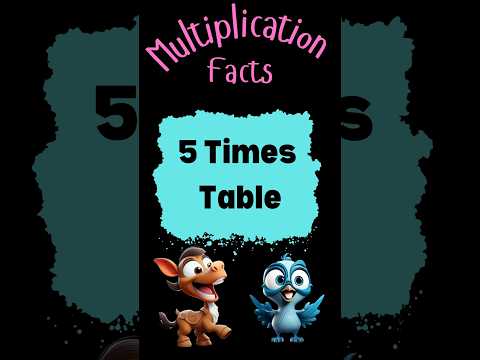 5 Times Table Short | Multiply by Five | Memorize Multiplication Facts #multiplication #shorts