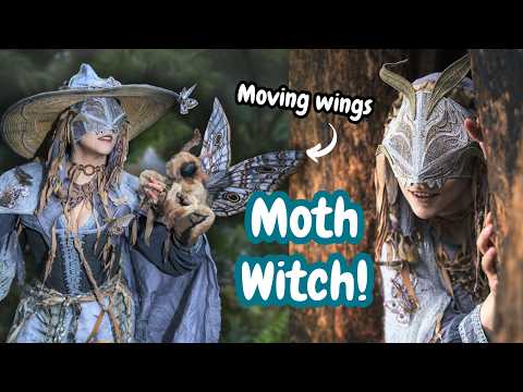 I made a MOTH WITCH (And moth with MOVING WINGS)