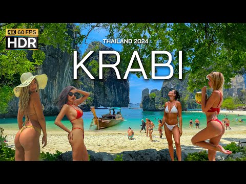 🇹🇭 4K HDR | Walking Krabi Thailand The World's Most Beautiful Place 2024 - With Captions