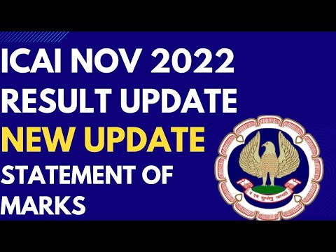 |ICAI CA Exam Nov 22 Result Update | New Update Statement of Marks|