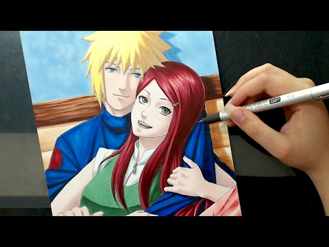 Speed Drawing - Minato and Kushina (Naruto) "Valentine's Week"