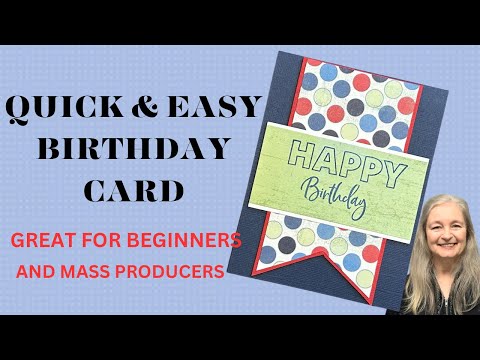 Make a quick and easy birthday card with little supplies! #easybirthdaycard #cardsforbeginners