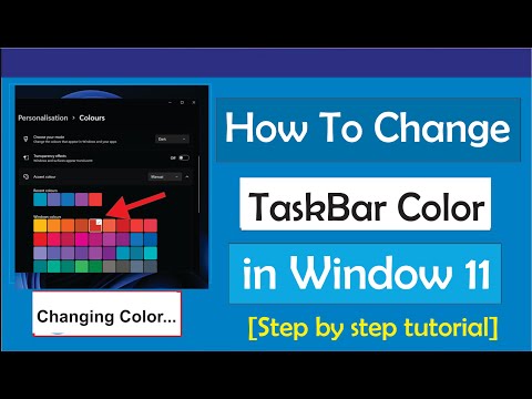 How to Change the Taskbar Color in Windows 11