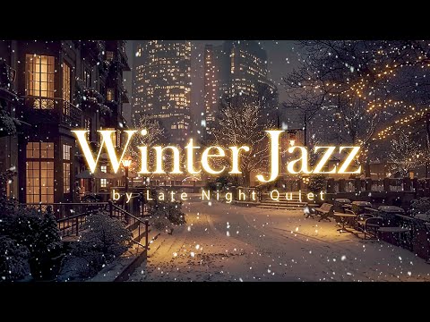 Winter Jazz and Heavy Snow / Late Night Quiet Jazz Improves Mood, Unwind & Sleep