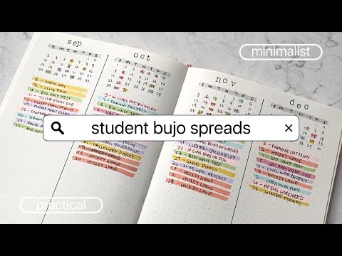 4 Minimalist Bullet Journal Spreads For High School Students | Simple + Practical!