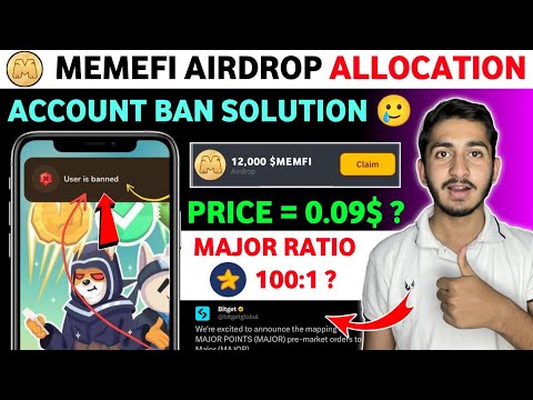 Memefi user is banned solution | memefi new update today | Memefi Airdrop snapshot and listing time