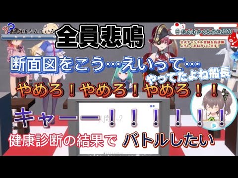 [宝鐘マリン]天音かなたに断面図で興奮していた事を暴露されて全員ドン引き、だけど自分の身体には自信がある宝鐘マリン