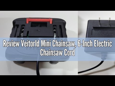 Review Veitorld Mini Chainsaw, 6-Inch Electric Chainsaw Cordless, Portable Handheld Battery Chain Sa