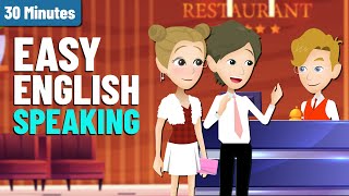 Daily Conversation to Practice English Speaking EASILY | At the Restaurant | English for Beginners