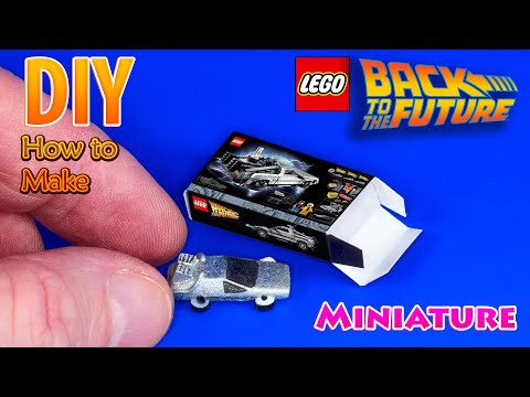 DIY Miniature LEGO DeLorean Back to The Future car | How to make for DollHouse