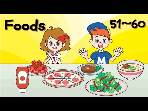 Easy Reading Practice for kids | 80 Foods 51-60