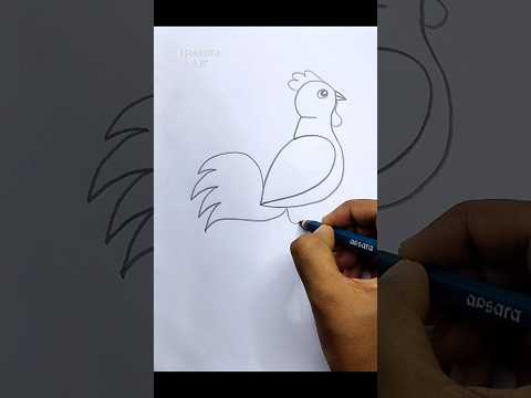 Easy Hen drawing #shortsviral