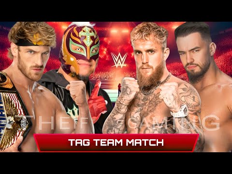 WWE 2K24 • Tag Team Match - Logan Paul Rey Mysterio VS Jake Paul Austin Theory | WWE