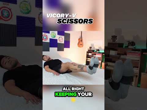 Scissors in Bed Morning Routine #seniorfitness #fitover50 #backpainexercises