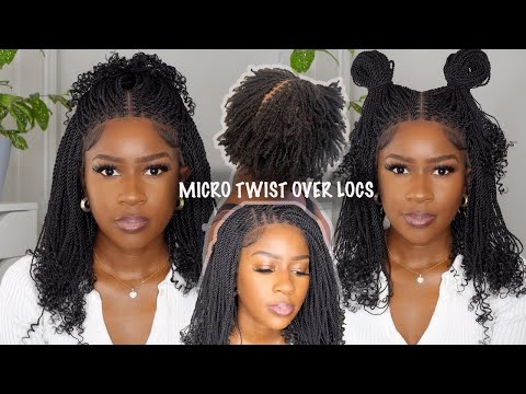 How To Do Micro Twist Over Loc's!! Human Babyhair | 10 Minute Install Plus 4 Styles!! Jaliza