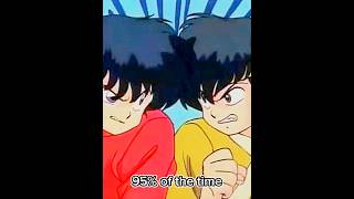 Ranma and Ryoga/ 95% of the time vs 5% #animeedit #ranma½ #ranma #ryoga