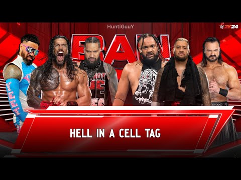 Team Roman Reigns vs Team Solo Sikoa WWE Raw Netflix Hell in a Cell | 6 Man Tornado Tag - FULL MATCH