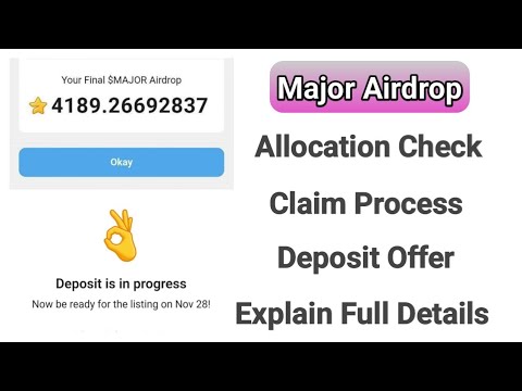 MAJOR Token Withdrawal Process | MAJOR Allocation | MAJOR Token Claim Process