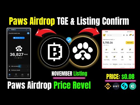 Ready The Next Paws Airdrop | Paws Airdrop TGE & Listing Confirm | Paws Airdrop Price |