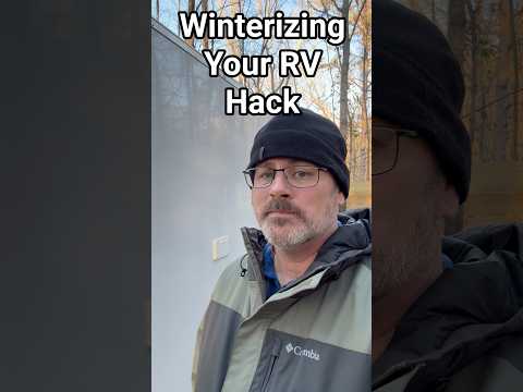 RV Hack: Blow Your Lines & Hoses!  #cargotrailerconversion #rvlife #rvhacks #winter