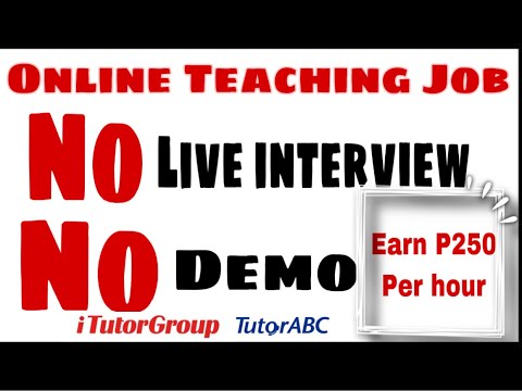 Teach Online|| NO LIVE INTERVIEW NO DEMO || iTutor TutorABC