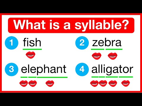 What's a SYLLABLE? 🤔 | Syllable in English | Learn how to count syllables