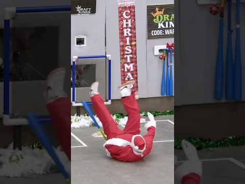 Santa takes a tumble #sports #hitting #pitching #santa #grinch #baseball #christmas #wiffleball