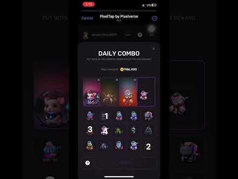 Pixeltap daily combo