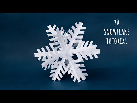 3D Snowflake - How to make 3D Snowflakes out of paper - Christmas Decor Ideas