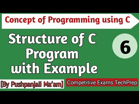 Lec - 2.1 Structure of C Program with Example in Hindi