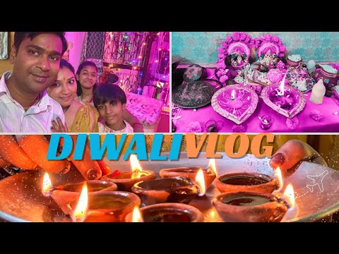 Diwali vlog 2024 😍|| Diwali Pe Moksharth Ne Rangoli Kharab Kardi😂 || Diwali Celebration with Family🪔