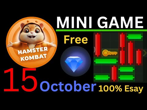 15 October 💎🔑🐯 Puzzle Trick: P2E Hamster Kombat Key MiniGame Solved,slow step by step! 🎮