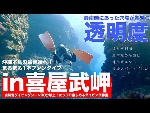 沖縄本島の最南端へ！まるまる1本ファンダイブin喜屋武岬 慶良間にも引けを取らない透明度と多彩な地形の穴場ダイビングポイント！