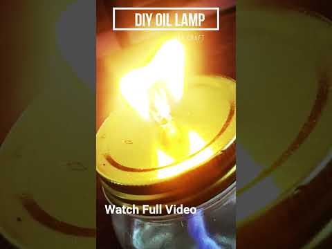 How To Make A Oil Lamp | Simple Oil Lamp |DIY  Kerosene Lamp | Diy Oil Lamp Mason Jar #shorts