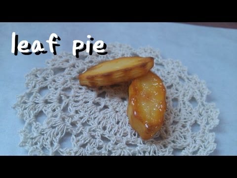 スイーツデコ*リーフパイ作ってみた /DecoSweets* leaf pie in clay Tutorial