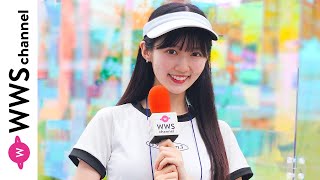 現役大学生モデル・佐野麗奈、美脚際立つショートパンツスタイルで近代麻雀水着祭2024バックヤードレポーターの意気込みを語る ＜SPLASH SUMMER×近代麻雀水着祭2024＞