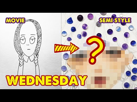 Drawing Wednesday Addams in My Style | Huta Chan