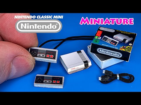 DIY Miniature Nintendo Classic Mini with Controller gamepad | DollHouse | No Polymer Clay!