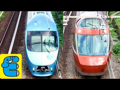 Odakyu Romancecar GSE, MSE, EXEα, EXE, Local Train, Passing, Limited Express Train [English Subs]