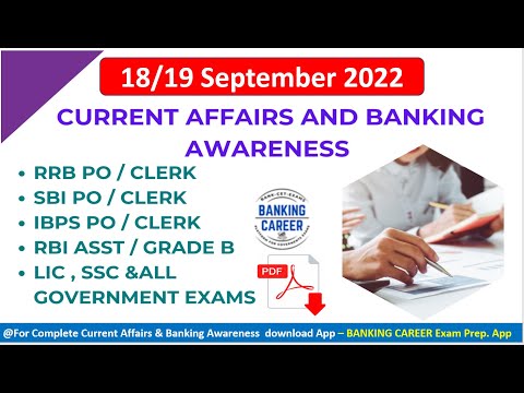 18/19  Sept 2022 II  Current Affairs & Banking Awareness II CNA