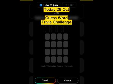 Today 29 Oct Blove DApp Guess Word Trivia Challenge