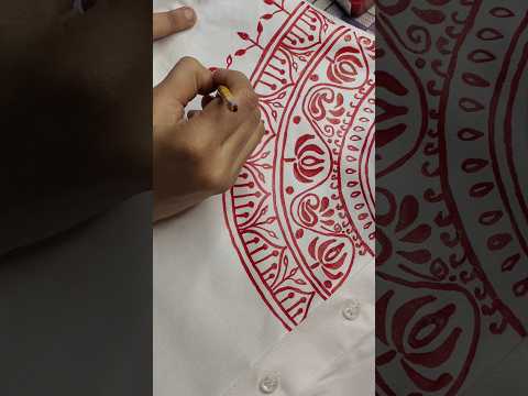 panjabi te kolka design korlam first time #shorts #art