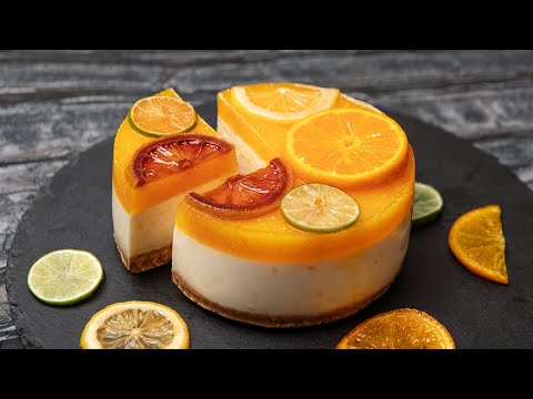 The Best Tangerine Cheesecake! No bake! Melts in your mouth! Easy and simple.