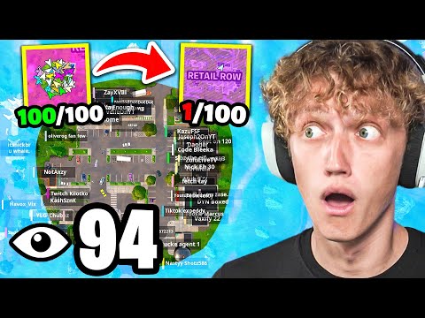 I Got 100 Players To Land At RETAIL ROW In OG Fortnite! (Stacked Tournament)