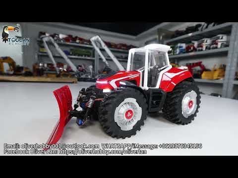 Added Servo control snow blade & sound system for RC 1/8 TL4 tractor