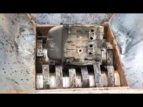 Car Engine vs Crushing Machine