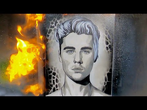 JUSTIN BIBER portrait by Spray Art Eden